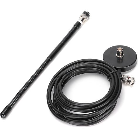 Antenne magnétique flexible 27 MHz pour voiture avec support aimanté et câble de 3 mètres, pour radio CB Cobra
