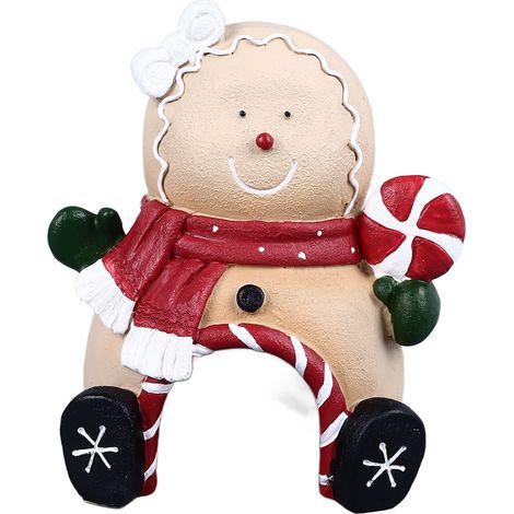 Décoration d'aquarium de noël en résine, aménagement paysager polyvalent, ornements d'aquarium pour la maison et le bureau, bonhomme en pain d'épices (1/5)