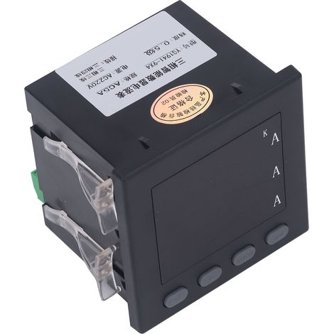 Compteur électrique intelligent programmable 220V triphasé avec affichage numérique LED pour mesure de courant