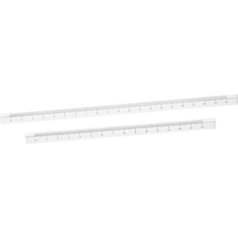 Règle de mesure transparente en plastique Gadpiparty (2 pièces) (1/5)