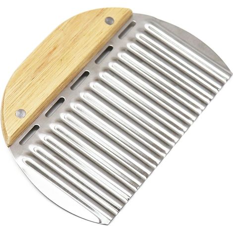 Promotion, Cutter ondulé en acier inoxydable, couteau ondulé coupe-pommes de terre pour pommes de terre, lame de légumes avec bord ondulé pour légumes, couteau ondulé, coupe-frites,AAFGVC (1/5)