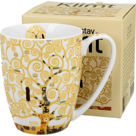 Klimt Ecru Baum aus Porzellan Tasse