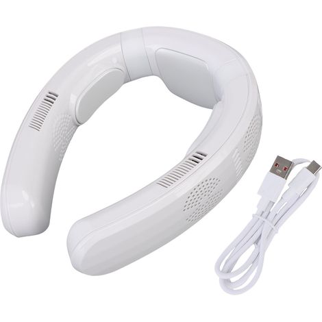 Ventilador de Cuello Portátil con Función Frío y Calor, Batería 10000mAh, 3 Velocidades y Silencioso – Ideal para Camping, Senderismo y Deportes al Aire Libre (1/5)