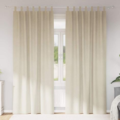 Verdunkelungsvorhänge 2 pcs Creme 140 x 225 cm Samt