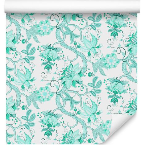 Papier peint à motif végétal élégant pour salon et chambre 50x1000 cm (1/5)