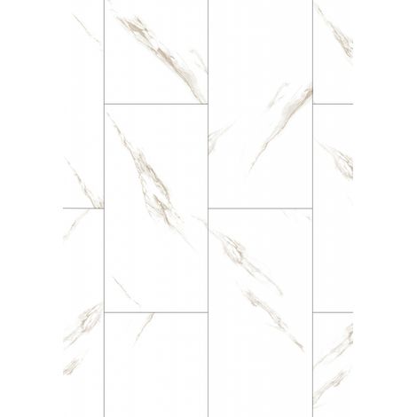 Panneaux vinyles blancs Mexen River 610 x 305 mm LVT Dryback 2,5 mm, sous-couche PVC, 4 V-fuge, Jazz White - F1450-0610-305-255 (1/2)