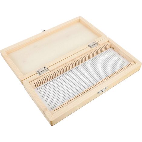 Étui en bois pour spécimens, boîte de rangement coulissante pour microscope, coffret de rangement en bois-23x10.5cm (1/3)