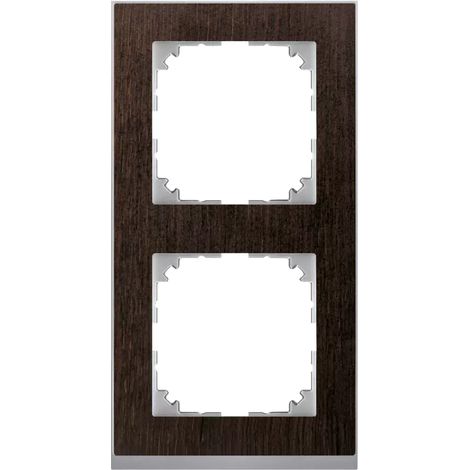 Merten M-Pure Decor-Rahmen, 2fach, Wenge/aluminium, M-Pure Decor MEG4020-3671 (1/2)