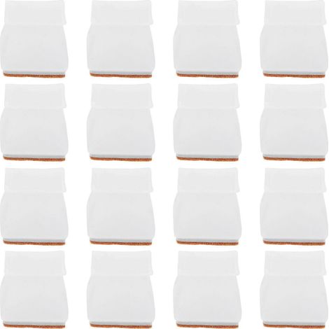 Patins pour pieds de table, ensemble de 16 pièces, protection pour meubles, blancs, pour usage domestique. (1/5)