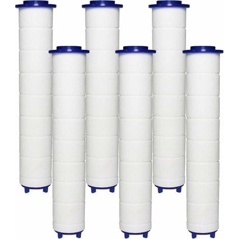 Duschfilterkartusche – PP-Baumwolle – 1 bis 5 Mikron – Für gereinigtes Duschwasser – 6 Stück (1/5)