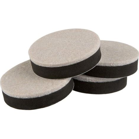 Lot de 4 patins en feutre pour pieds de table ronde, pieds de meubles et pieds de lit. Silencieux et résistants à l'usure. (1/5)