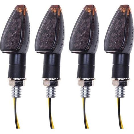 Set mit 4 LED-Blinkern, 14 LEDs, 12V, wasserdicht, universell für Motorräder, Roller, Quads, Cruiser und Geländefahrzeuge. (1/5)