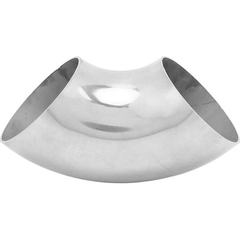 Tube coude échappement auto 90° acier inoxydable 304 poli miroir Ø63mm pour admission d'air (1/5)