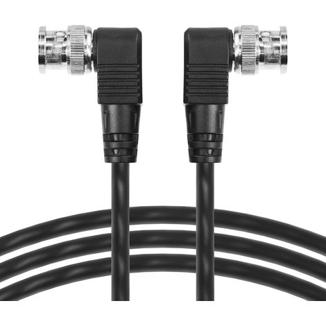 Câble coaxial BNC vers BNC de 3 m, câble BNC mâle vers mâle HD SDI à 90 degrés pour caméra de sécurité vidéo et plus encore (1/5)
