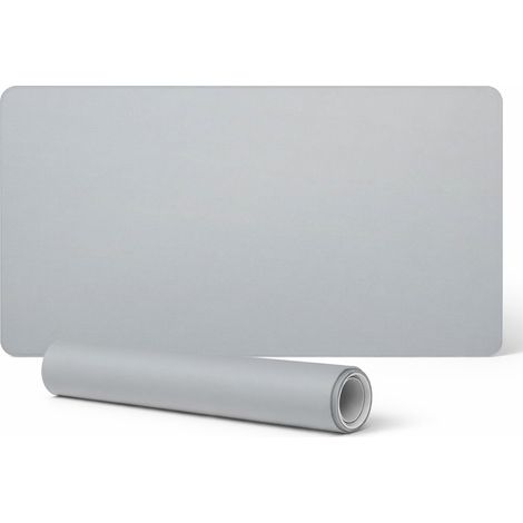 Alfombrilla protectora antideslizante para escritorio con estampado, color gris, 100x50 cm.