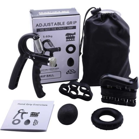 5-Pack Hand Trainer for Grip Strength Stronger Hands black (1/5)