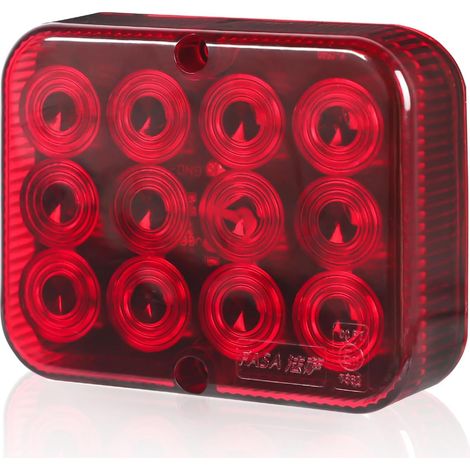 1 PCS Feu Antibrouillard,LED Rouge 12V,E-Mark,Camion,Remorque (1/5)