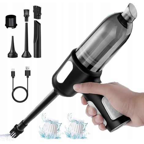 Aspiradora de mano inalámbrica para coche con filtro HEPA de 60 W y 4 boquillas en 1.