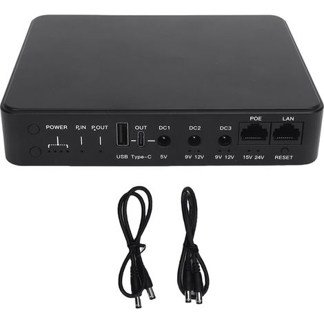 Mini batterie de secours UPS 6 Ports 10400mAh, alimentation sans interruption pour routeur caméra POE15V 24V USB DC 5V 9V 12V (1/5)