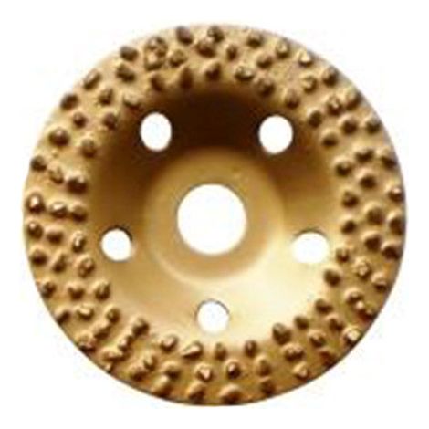 Diamwood Plateau à poncer carbure de tungstène avec Grain 8 - D.125 mm - Al. 22,23 mm - Enlèvement résidu béton, colle, PVC - Utilisable avec meuleuse, disqueuse (1/2)