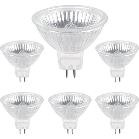 Lampadina alogena GU5.3 50W 220V, 680lm bianco caldo 2700K dimmerabile, lampadina spot alogena MR16, confezione da 6