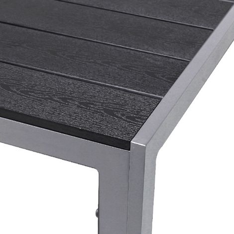 Alu Non-Wood Gartentisch silber/schwarz 150x90x74cm-D726898 (1/3)