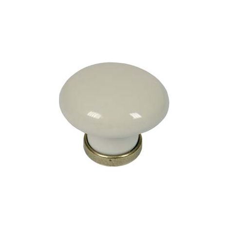 POMOLI TONDI IN PORCELLANA MOD.P04.01 AVORIO- - ø mm.31x26h. - 5 pezzi METALSTYLE