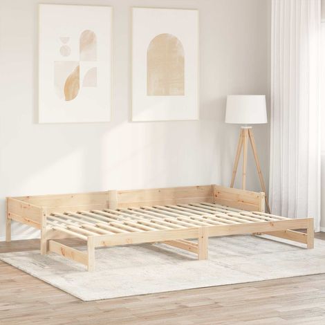 vidaXL Lámina de cama 32 uds. Natural 90 x 6 x 1,3 cm Pino macizo (1/5)