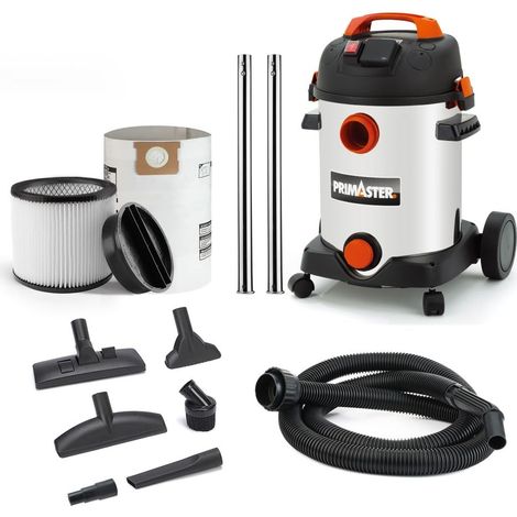 Primaster Nass-Trockensauger Pro 25 SI 1800 W 25 L Edelstahlbehälter Nass-Trockensauge (1/2)