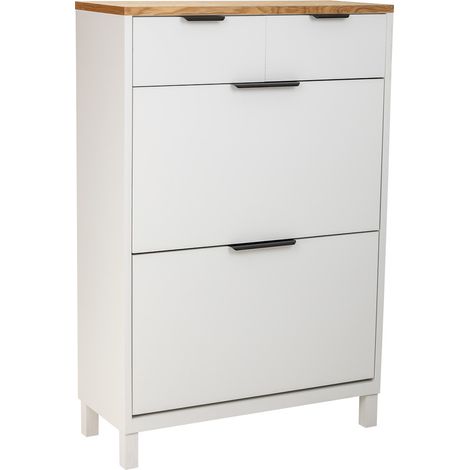Mueble zapatero 2 cajones y 2 puertas 80x33x120,5h cm (1/5)