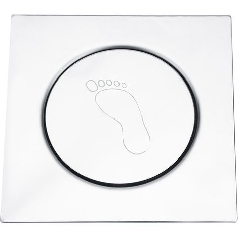 Bonde de sol à pédale en acier inoxydable pour salle de bain, buanderie, garage ou sous-sol (2) (1/4)