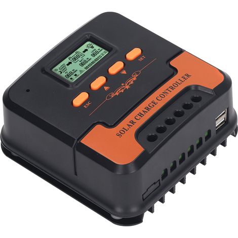 Contrôleur solaire MPPT à écran LCD, régulateur de charge intelligent pour éclairage, 12V/24V automatique 20A. (1/5)