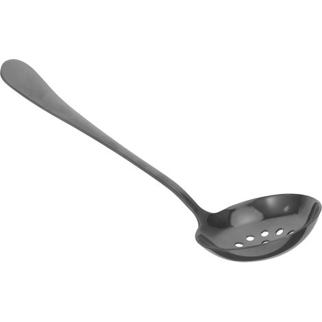 INOOMP Écumoire en Acier Inoxydable Manche Ergonomique Noir (1/5)