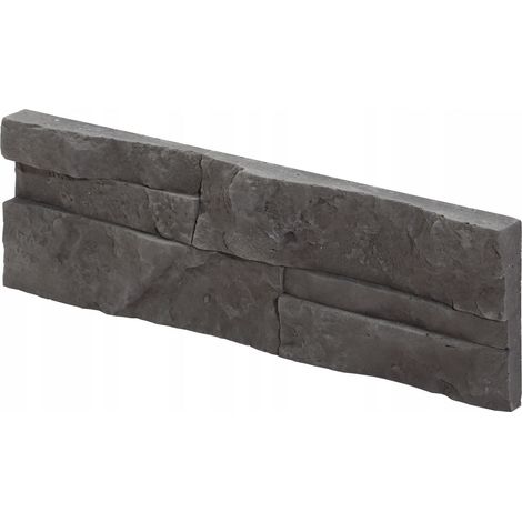 Baldosas de fachada de hormigón Stegu Graphite, imitación piedra, 0,49 m2 (1/3)