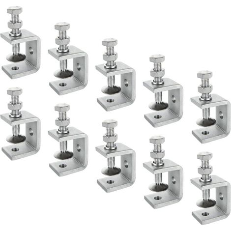10 Stück 30-mm-C-Klemmen, Edelstahl 304, einstellbarer Spannbereich 0–25 mm, für Schweißarbeiten, Schreinerarbeiten, Heimwerken und Möbelbau. (1/4)