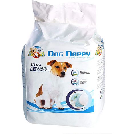 60 Pannolini igienici per cani Dog Nappy L 34-48 cm - 6 pacchi da 10 pezzi cad.
