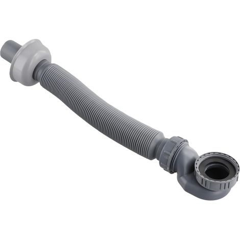 Tuyau d'évacuation de douche, tuyau de vidange de baignoire, G1 1/4,90 cm, flexible et plat en plastique ABS pour salle de bain (1/5)