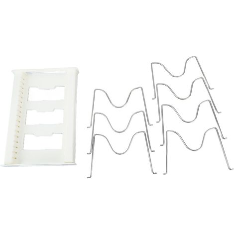 Organisateur de Couvercles de Casseroles Extensible, Anti-Dérapant et Ajustable pour Cuisine - Blanc (1/5)
