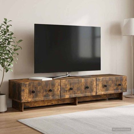 TV-Schränk Geräucherte Eiche 147 x 34,5 x 30 cm Holzwerkstoff (1/5)