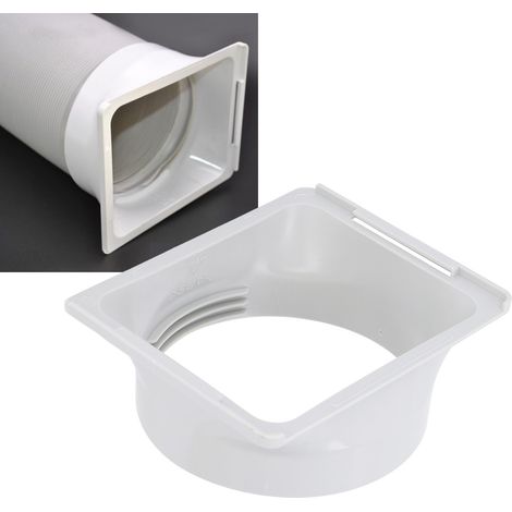 Accessoires de Climatiseur Coupleur de Tuyau D'échappement de Climatiseur, ABS carré à Rond, Adaptateur de Tuyau D'échappement Portable pour une Installation Facile (1/5)