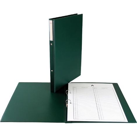 Cartella portadocumenti personale, larghezza 2R/3 cm, colore verde scuro.