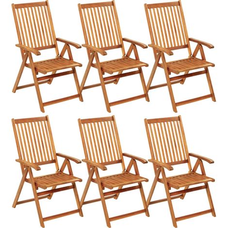 Maison Exclusive - Klappbare Gartenstühle 6 Stk. mit Auflagen Mas