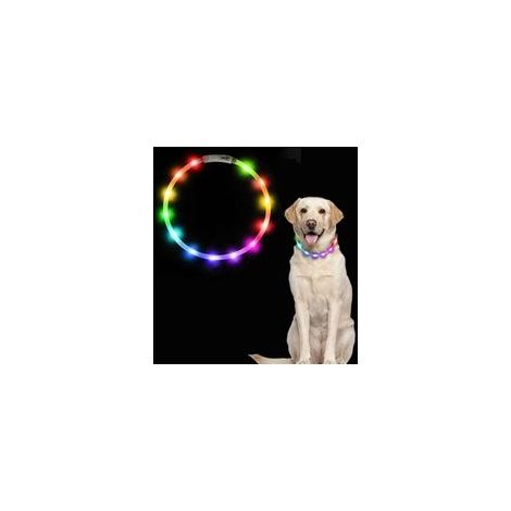 Collier LED rechargeable USB, ajustable, 2 modes flash, multicolore – (1/5)