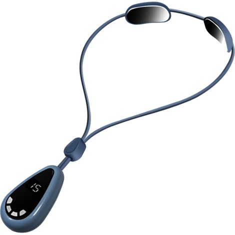 Mini masseur cervical électrique intelligent de type tour de cou, masseur portable à compresse chaude à température constante (bleu) (1/5)