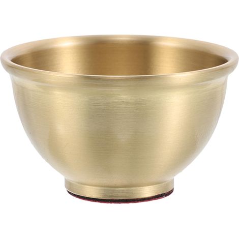 Petit bol sacrificiel en cuivre massif vintage décoratif pour rituels bouddhistes et méditation, durable, brillant, avec coussinet antidérapant pour autel de maison (1/5)