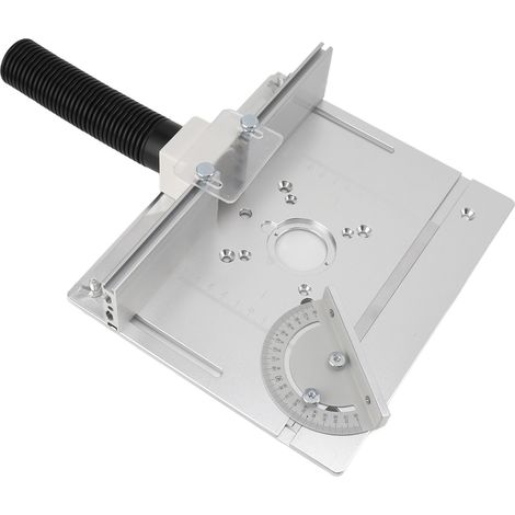 Plaque d'insertion en aluminium pour table de défonceuse, plateau d'atelier de menuiserie, outil réglable de fraisage et de surfaçage (1/5)