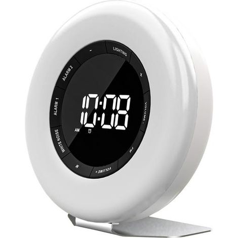 Denver CRL 342 Digitaler Wecker Weiß mit FM Radio