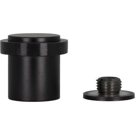 Butée de porte Acier inoxydable 24 x 30 mm Base filetée vissée Laqué noir Comprend vis cheville de serrage I-199/24X30-CBNG (1/3)