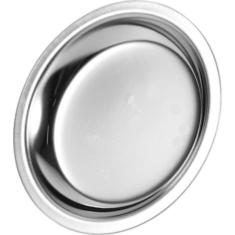 Sous-verre rond décoratif en acier inoxydable pour sachets de thé.-5.50X5.50X0.50CM-Silver (1/3)