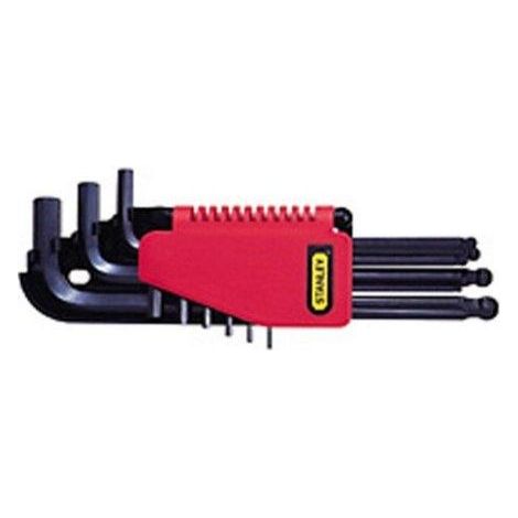 Llaves macho Stanley juego 9 tamaños negro acero silicio